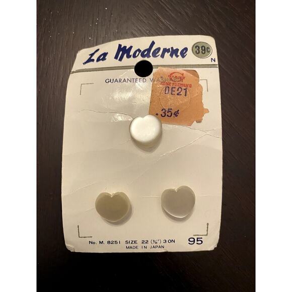 La Moderne Heart Buttons - Vintage - #825 - Picture 2 of 2